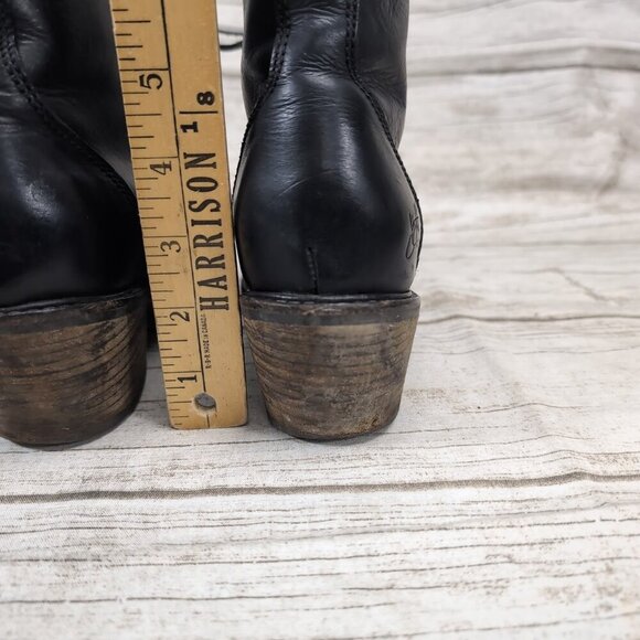 John Fluevog Adriana Nuni Black Leather Lace Up Boots Women Size 8 - Picture 6 of 9